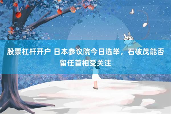 股票杠杆开户 日本参议院今日选举，石破茂能否留任首相受关注