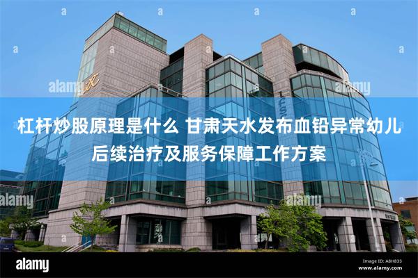 杠杆炒股原理是什么 甘肃天水发布血铅异常幼儿后续治疗及服务保障工作方案