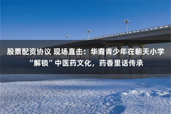 股票配资协议 现场直击：华裔青少年在朝天小学“解锁”中医药文化，药香里话传承
