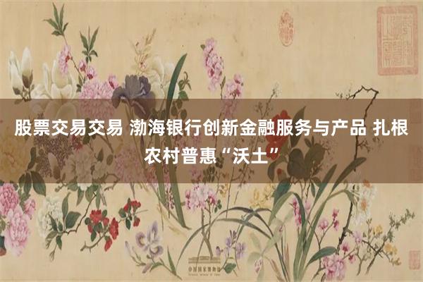 股票交易交易 渤海银行创新金融服务与产品 扎根农村普惠“沃土”