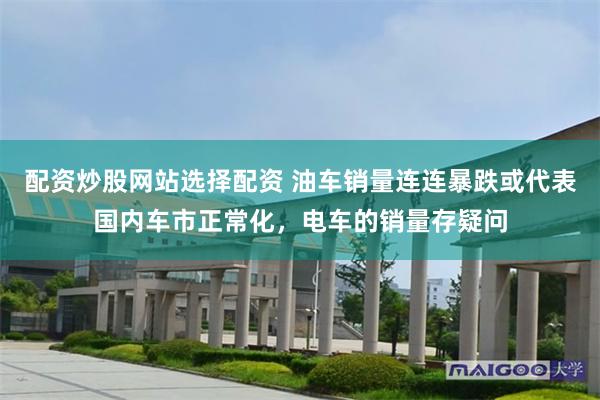 配资炒股网站选择配资 油车销量连连暴跌或代表国内车市正常化，电车的销量存疑问