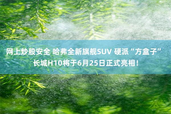 网上炒股安全 哈弗全新旗舰SUV 硬派“方盒子” 长城H10将于6月25日正式亮相！