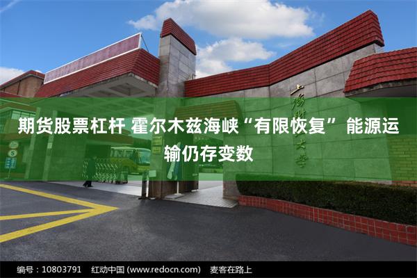 期货股票杠杆 霍尔木兹海峡“有限恢复” 能源运输仍存变数